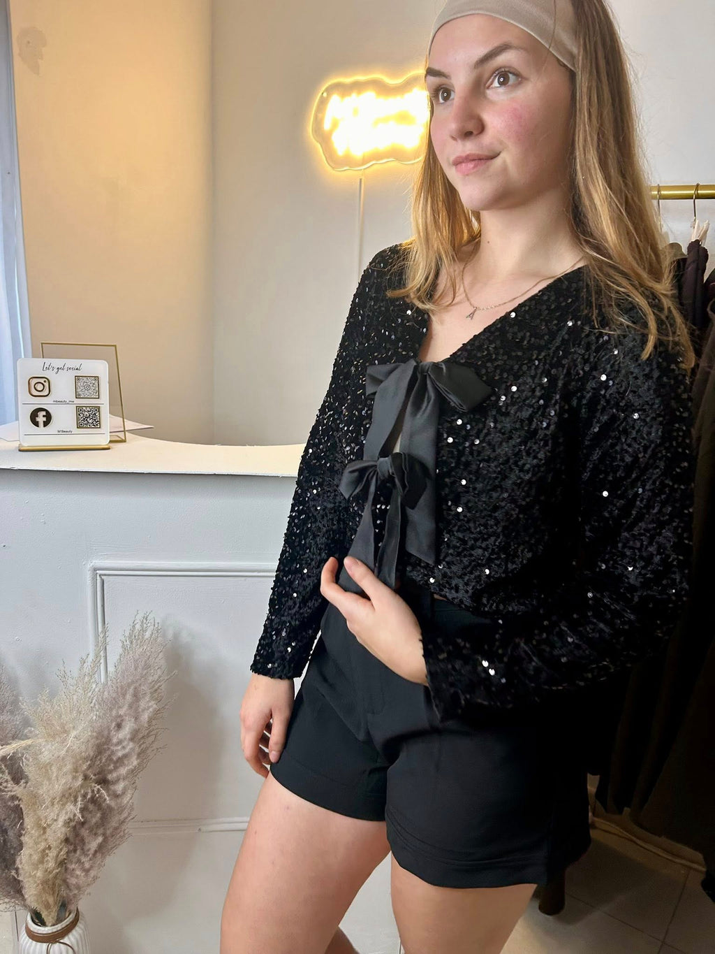 Gilet sequin velours