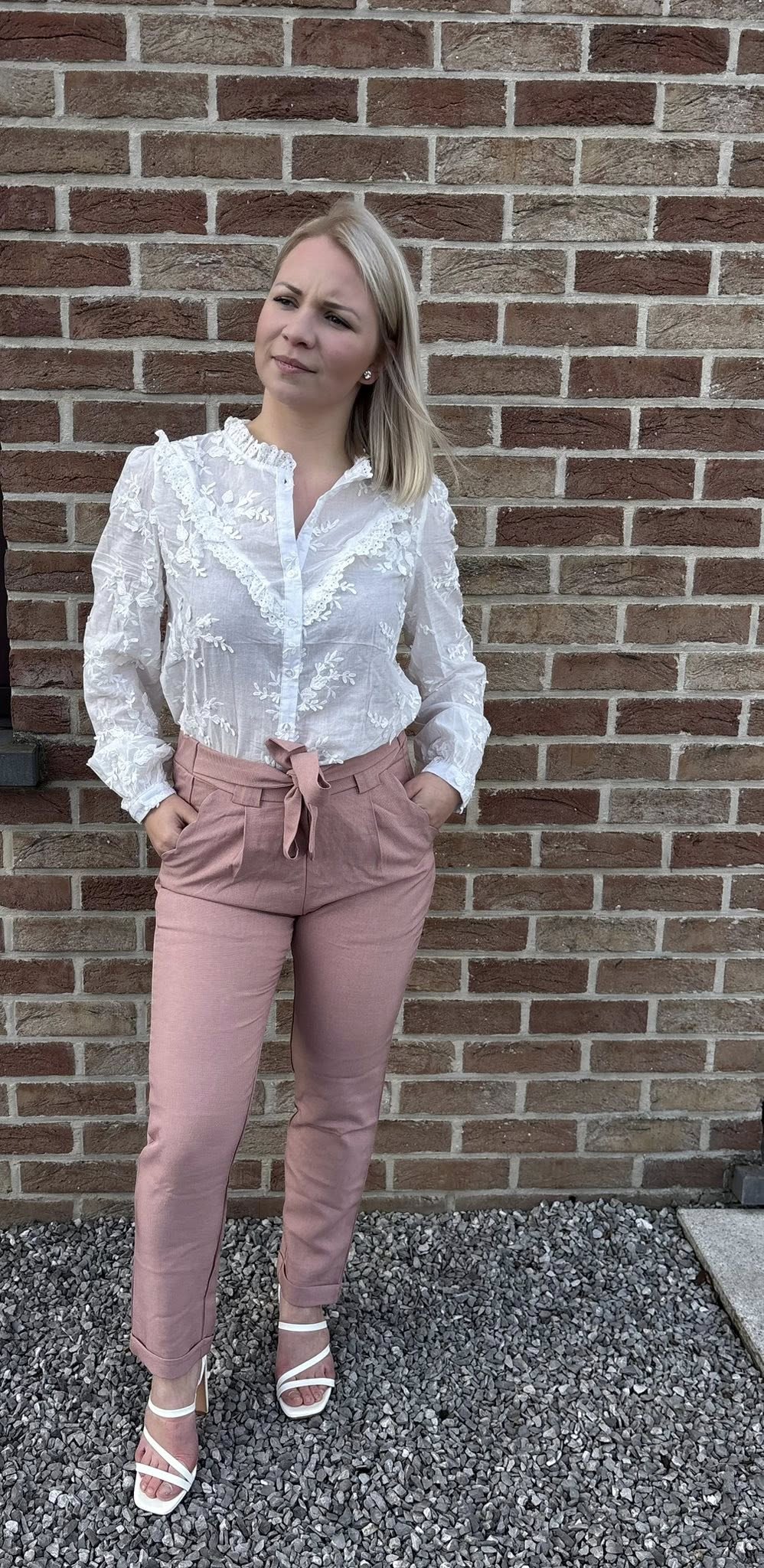 Pantalon tailleur Rose